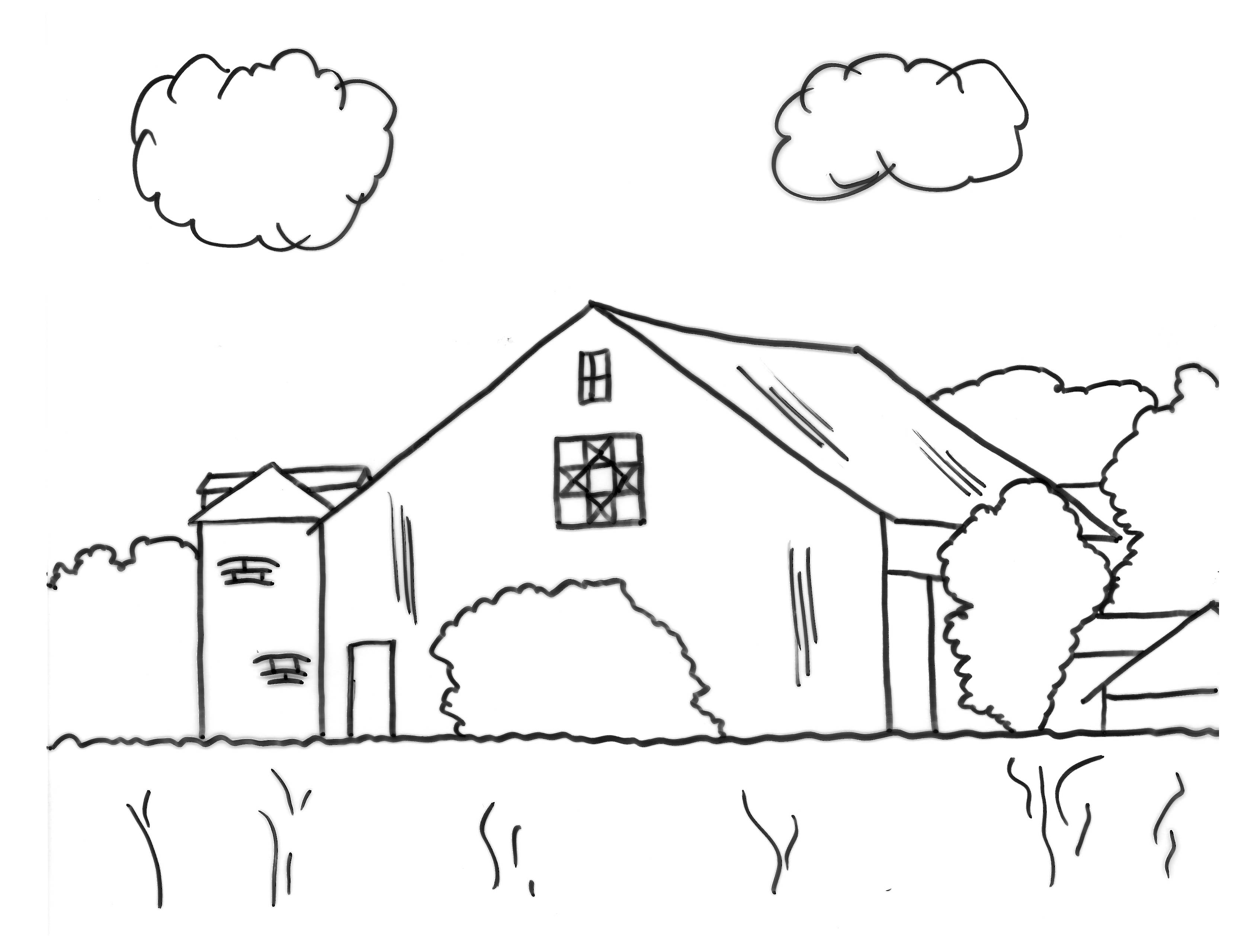 old barns coloring pages - photo #22