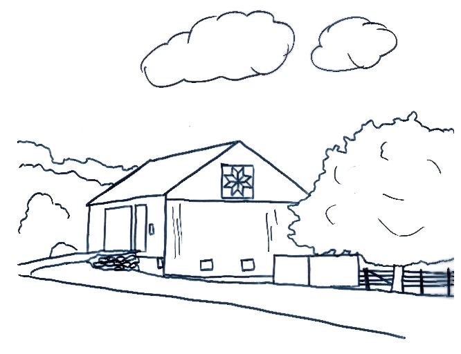 old barns coloring pages - photo #9
