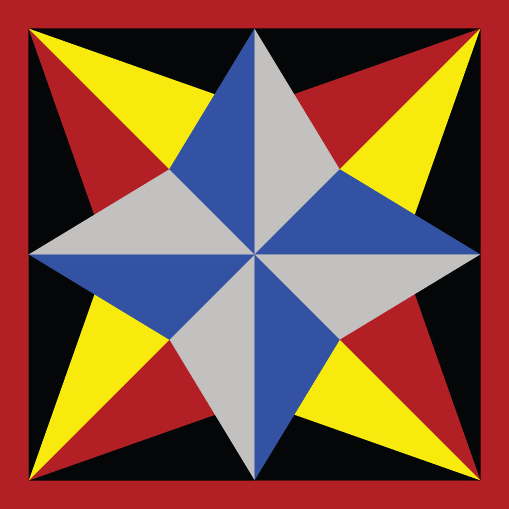 blazing star barn quilt block